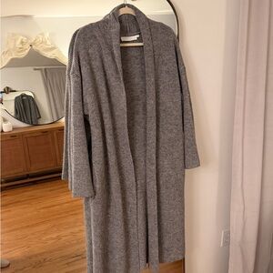 Cozy Gray Open Front Cardigan Preowned